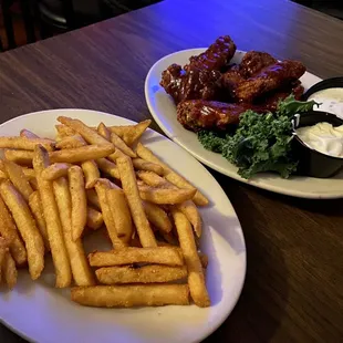 Chicken Wings and Fries