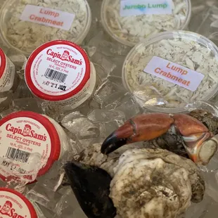 Handpicked crabmeat, chucked oysters and Stone Crab Claws available!