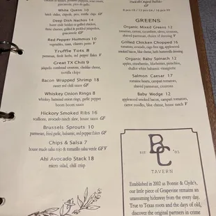 Dinner Menu, April 5, 2024