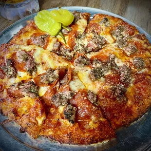 pizza, food