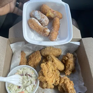 Fried chicken &amp; fritters