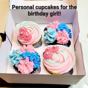 a box of cupcakes