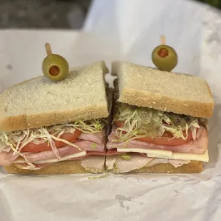 My Dagwood i added house made olive salad to it Wholly Mother of all Fat Ass Delicious Sandwiches!!!!  This is ME!! Insanely DELICIOUS ;)