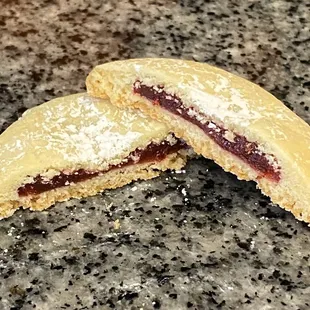 Inside...You knew i had to ;)...Tart sweet perfect! They surprised me with these in my bag!!  :D