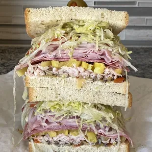 The Dagwood...Onions and house made olive salad added a massive, sexy, delicious treat always!!!