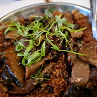 Naw Mai Fan. Old version with mushrooms. Salty but tasty