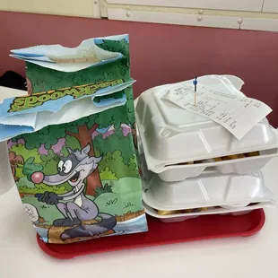 Kids meals with adult meals delivered to the table