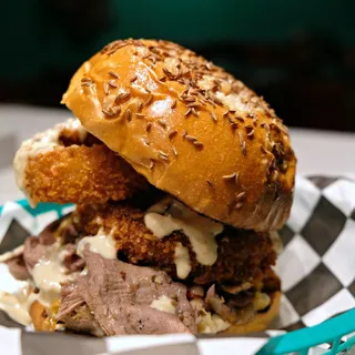 Twisted Beef on Weck Sandwich