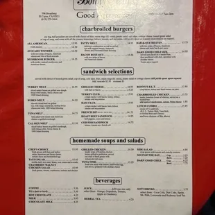 June 16, 2023 Bonny&apos;s Cafe Menu