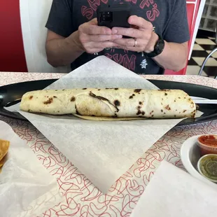 Carnitas a la Mexicana Super Burro and Chile Verde Super Burro