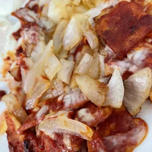Chilaquiles added onion to mine