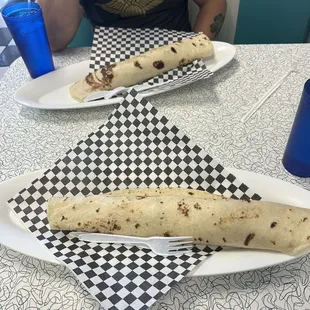 Large burritos