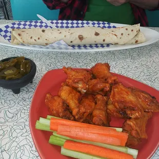 Wings and burittos art Bonnys