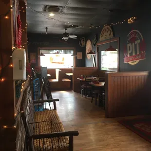 shows a view of the dining room