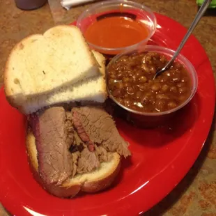 Beef Brisket and Baked Beans