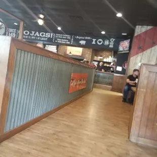 Waiters sitting around. Wow