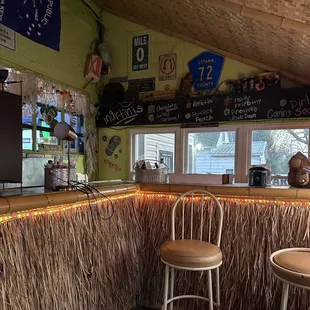 Yes, it's a miniature tiki bar.