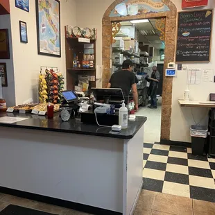 View into the kitchen