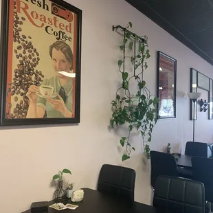 the interior of a coffee shop