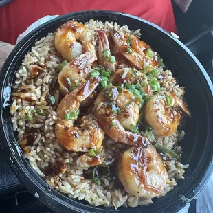 Chicken fried rice  with hibachi shrimp