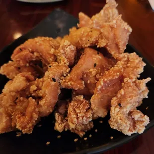 a plate of fried food