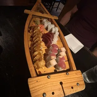 sashimi, sushi, sushi and sashimi, food