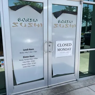 It is closed on Monday