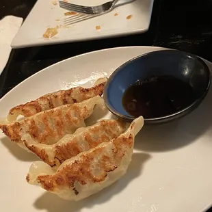 Pork gyoza. We ate two before I took the photo.