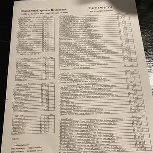Regular sushi rolls