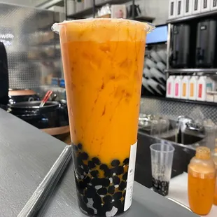 Thai tea boba