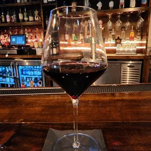 a glass of wine