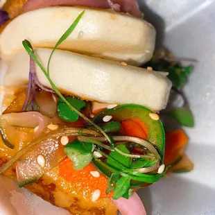 a close up of a plate of food