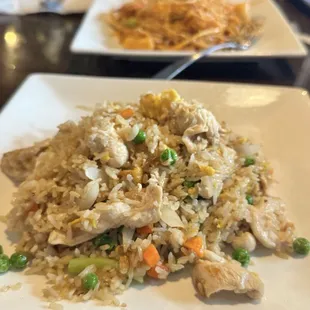 Chicken house fried rice was good. Especially with the hot oil I added