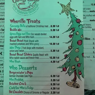 Interesting food offerings to match the theme