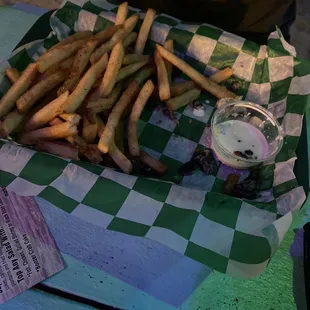 Fries with Rasta burger gone