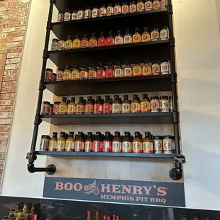 Sauce and rub wall