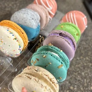 colorful macarons