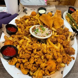 a plate of fried food