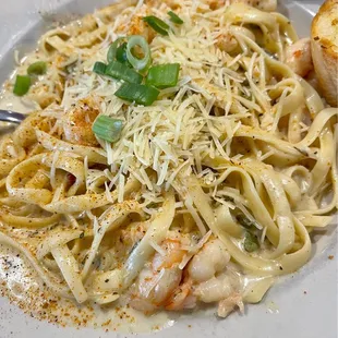 Lunch - shrimp fettuccine