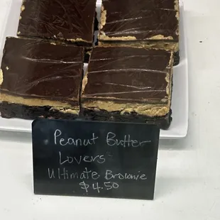 Peanut butter and chocolate brownie