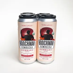 Local, Sustianable, Organic. Boochman Kombucha 16 oz. Can 4-Pack.

Raw/Gluten Free/Vegan