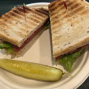 Hot Corned Beef on toasted rye bread