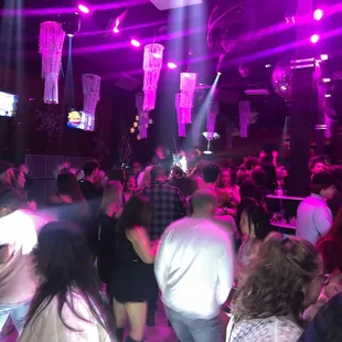 a crowd of people dancing