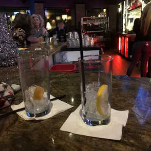 Empty bar... empty glasses