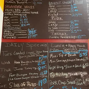 Daily Specials / Lunch &amp; Happy Hour.