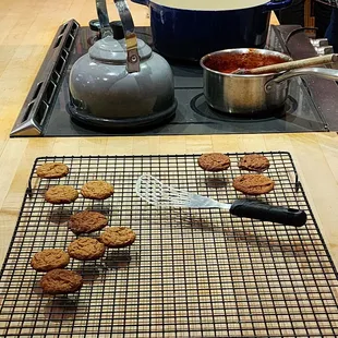 Cooling cookies at the culinary counter (4/27/24)