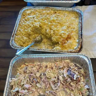 4 lbs of Pulled Pork, Mac and Cheese and cole slaw