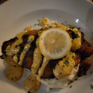 Blackened catfish (the collards that came with it aren&apos;t pictured)