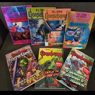 OF COURSE WE HAVE TO OFFER GOOSEBUMPS, A CHILDHOOD FAVORITE OF MINE:)