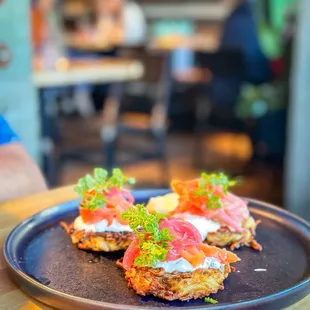 Smoked Salmon Latkes